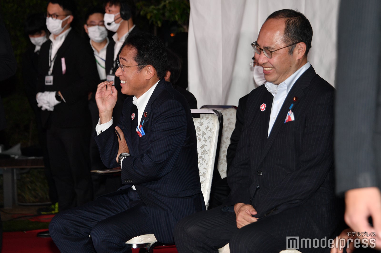 福本大晴の一発ギャグに大ウケの岸田総理（C）モデルプレス