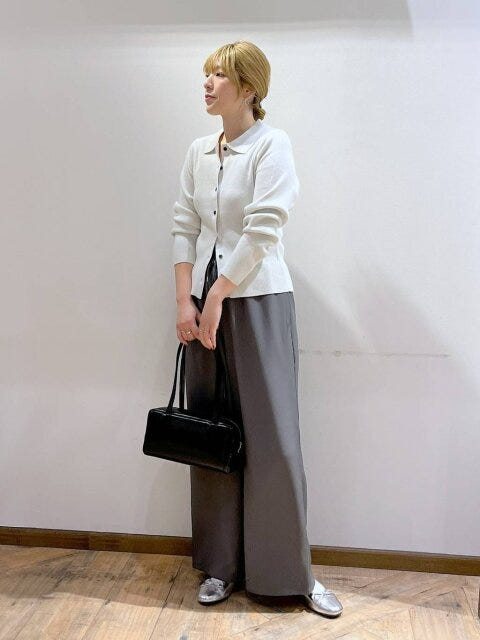 お手入れらくらくギャザーワイドパンツ 2024秋冬グローバルワーク女性お手入れらくらくギャザーワイドパンツ