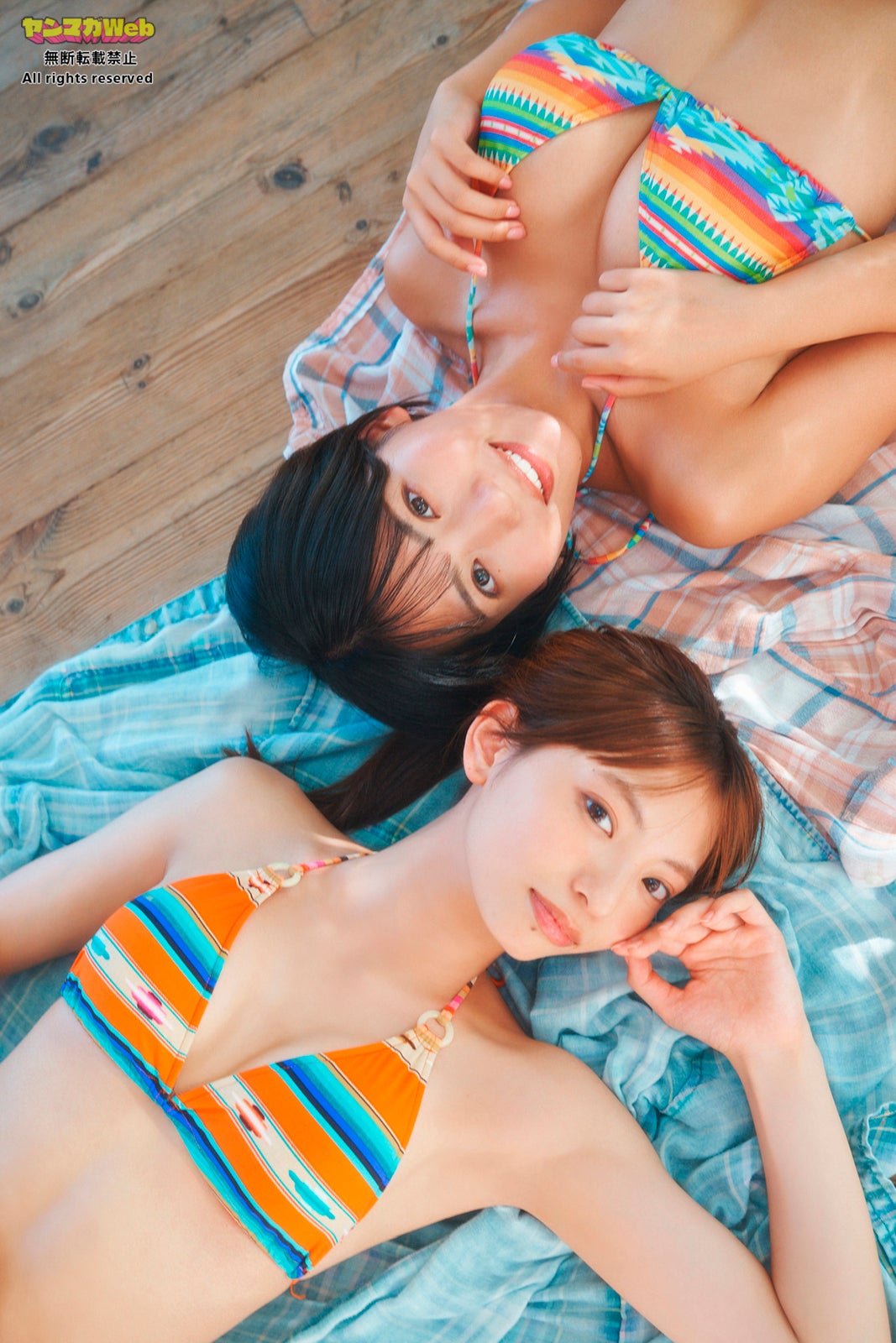 「MFGエンジェルス2023」佐々木萌香＆東条澪、カラフル水着でふっくらバスト披露