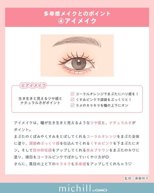 多幸感メイクのアイメイクポイント