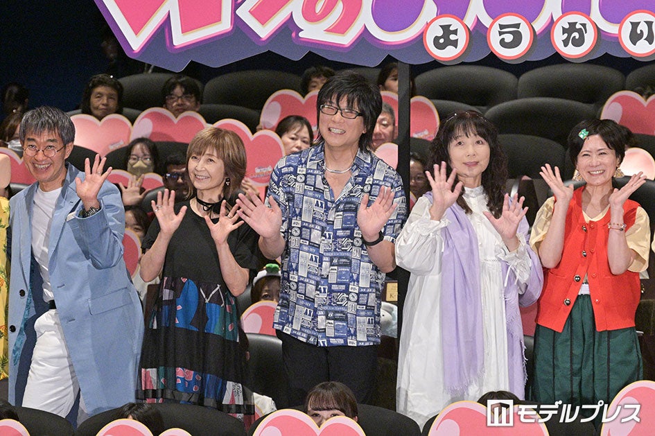 （左から）チョー、こおろぎさとみ、森川智之、ならはしみき、小林由美子（C）モデルプレス