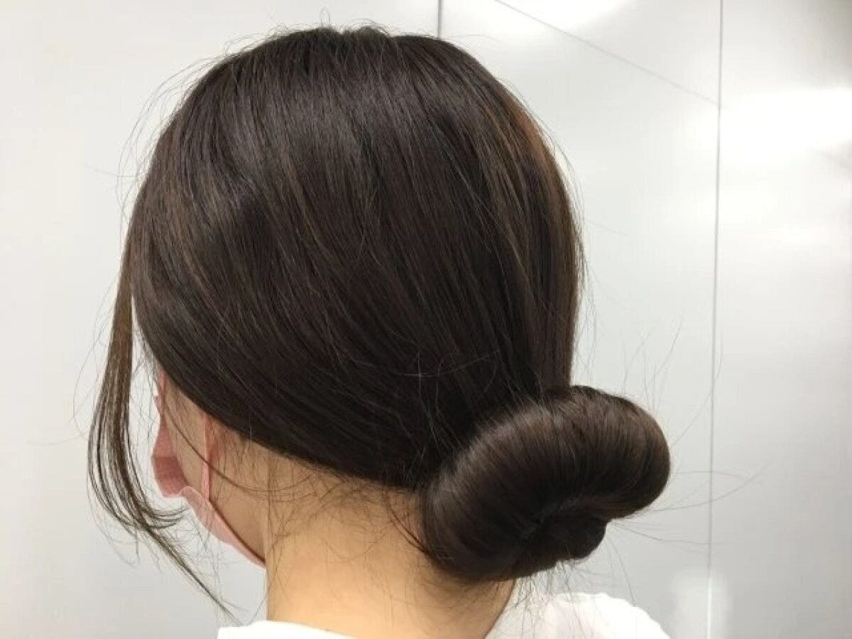 ダイソー　シニヨンメーカー　仕上がり