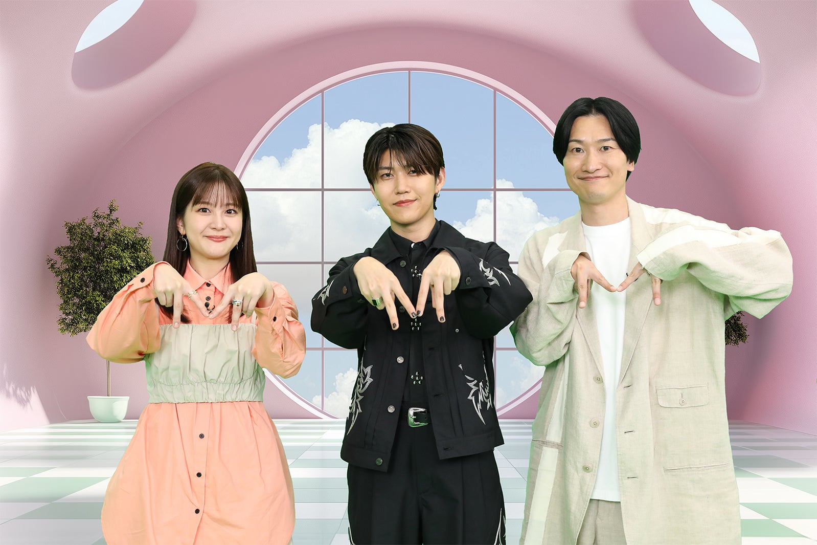 林美桜アナ、若井滉斗、山添寛（C）テレビ朝日