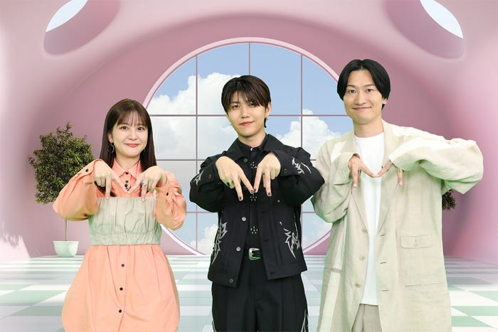 林美桜アナ、若井滉斗、山添寛(C)テレビ朝日