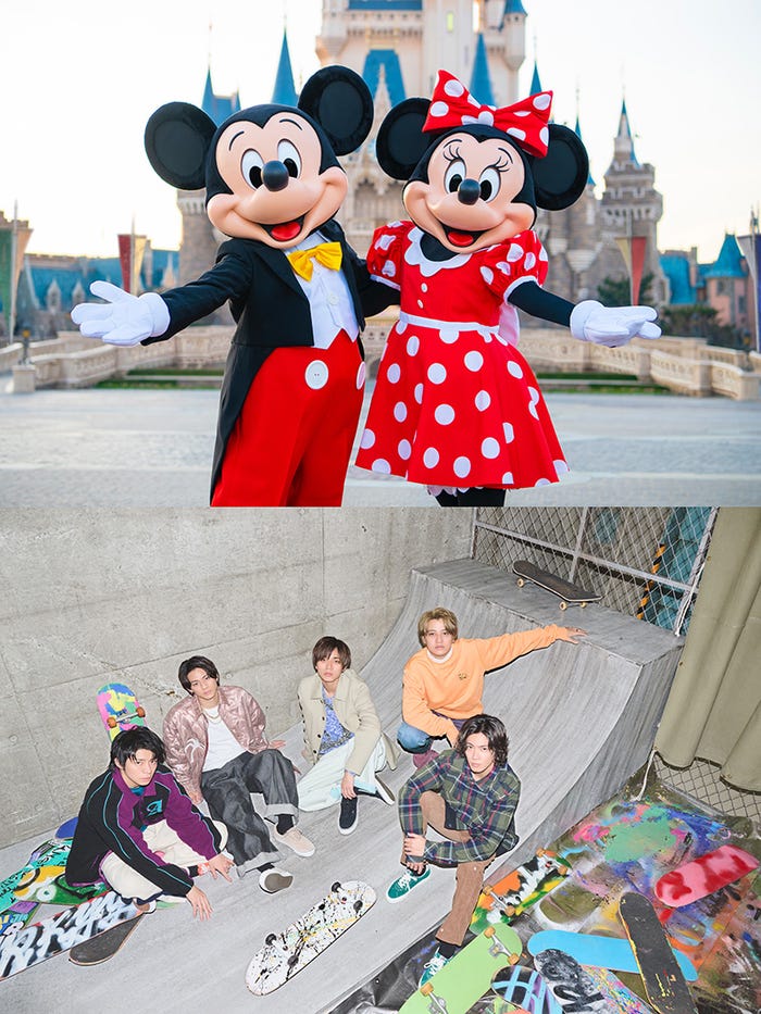 (上段)ミッキー、ミニー(C)Disney/(下段)King & Prince (提供写真)