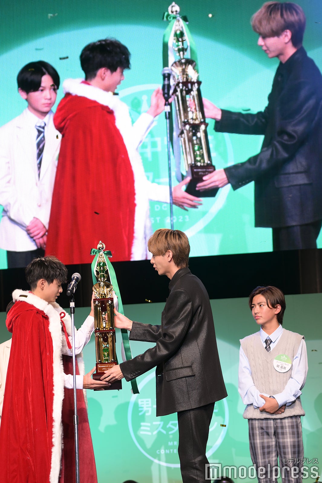 「男子中学生ミスターコン2023」審査結果発表の様子（C）モデルプレス