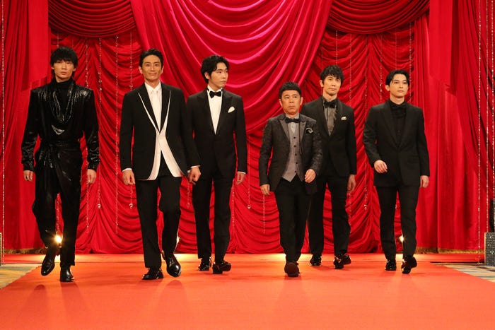 (左から)綾野剛、伊勢谷友介、柄本佑、岡村隆史、佐々木蔵之介、吉沢亮(C)日本アカデミー賞協会