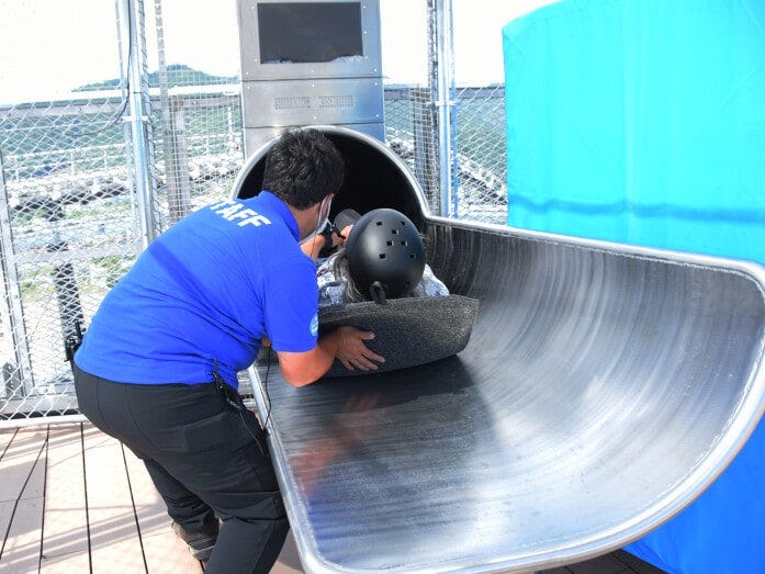 スタート時はスタッフが押してくれます