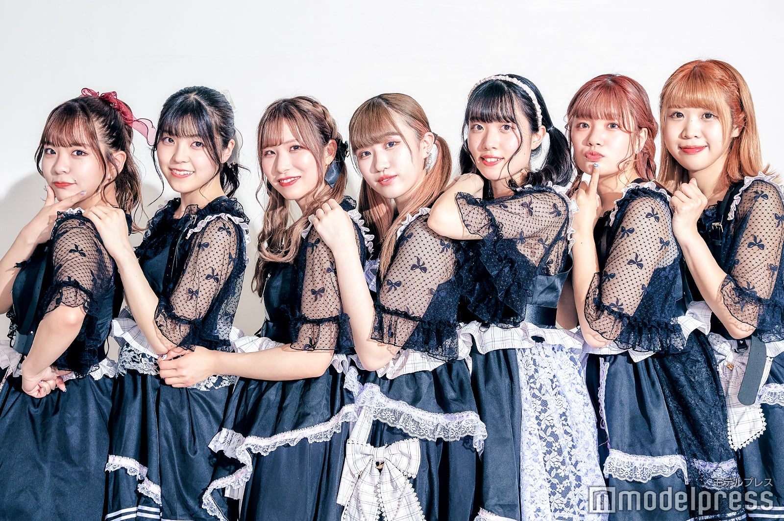 （左から）うか、あけちょん、さきちゅ、ちぃのん、まいやん、きーちゃん、あかね （C）モデルプレス