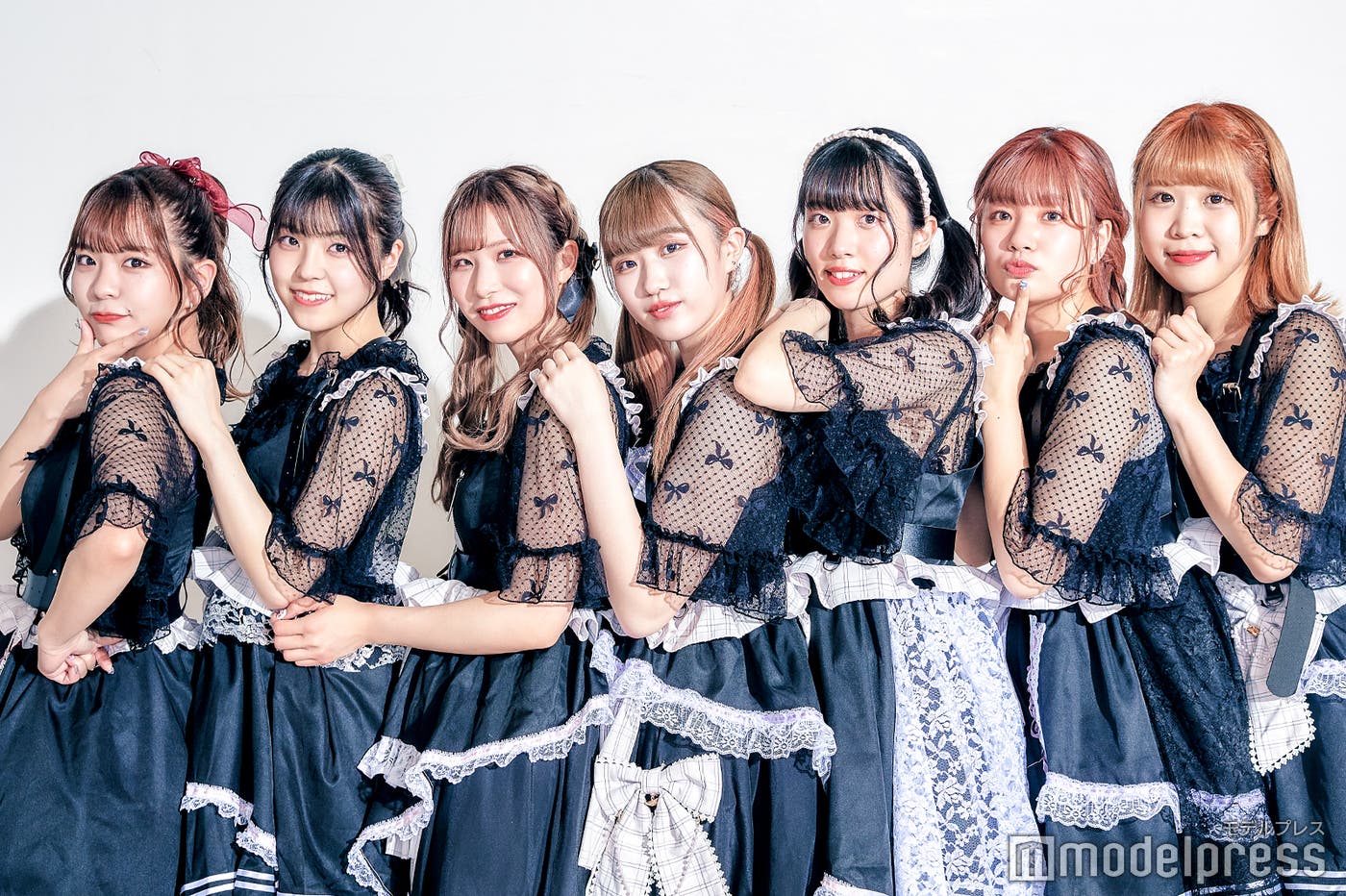 (左から)うか、あけちょん、さきちゅ、ちぃのん、まいやん、きーちゃん、あかね (C)モデルプレス