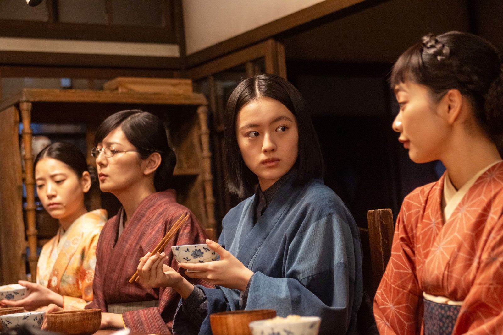 中井友望、菊池亜希子、上坂樹里、見上愛「風、薫る」第36話（C）NHK