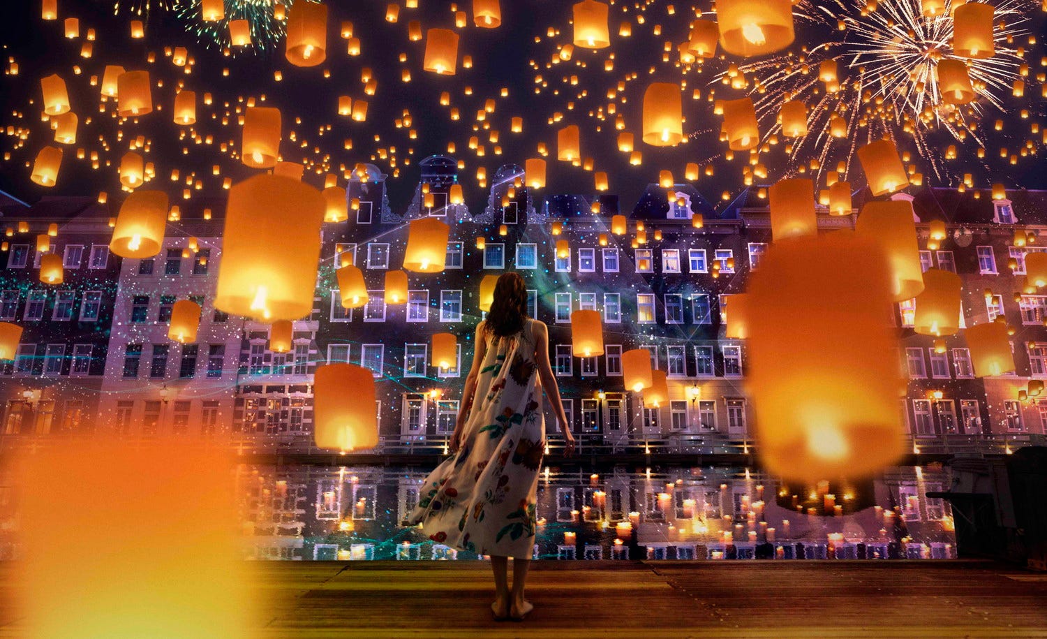 ハウステンボスで夏イベント「光と運河のサマーフェスティバル」無数のランタン舞うナイトショーや運河テラスバル初登場