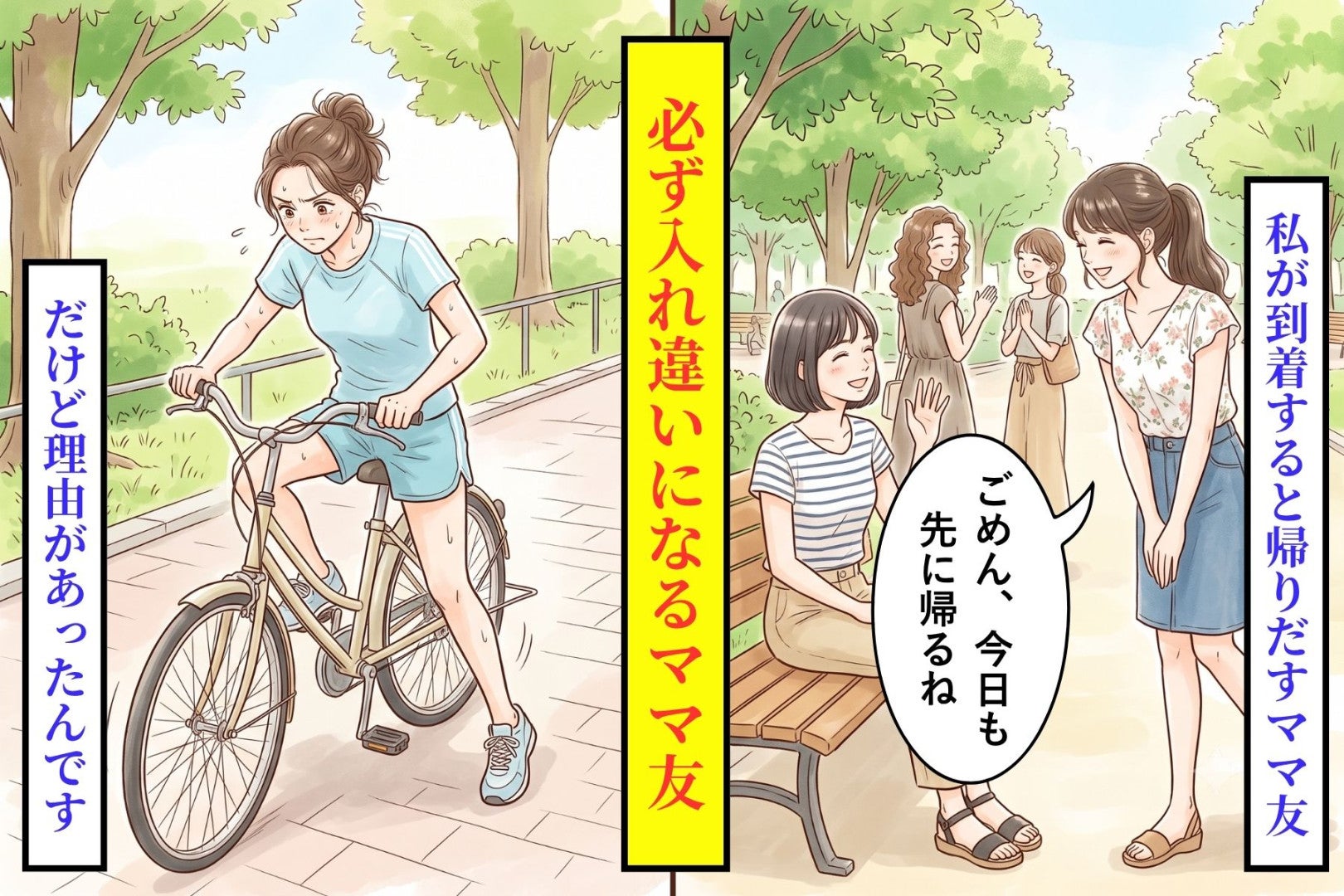 私が来ると先に帰るママ友、忘れ物を取りに戻った公園で知った理由