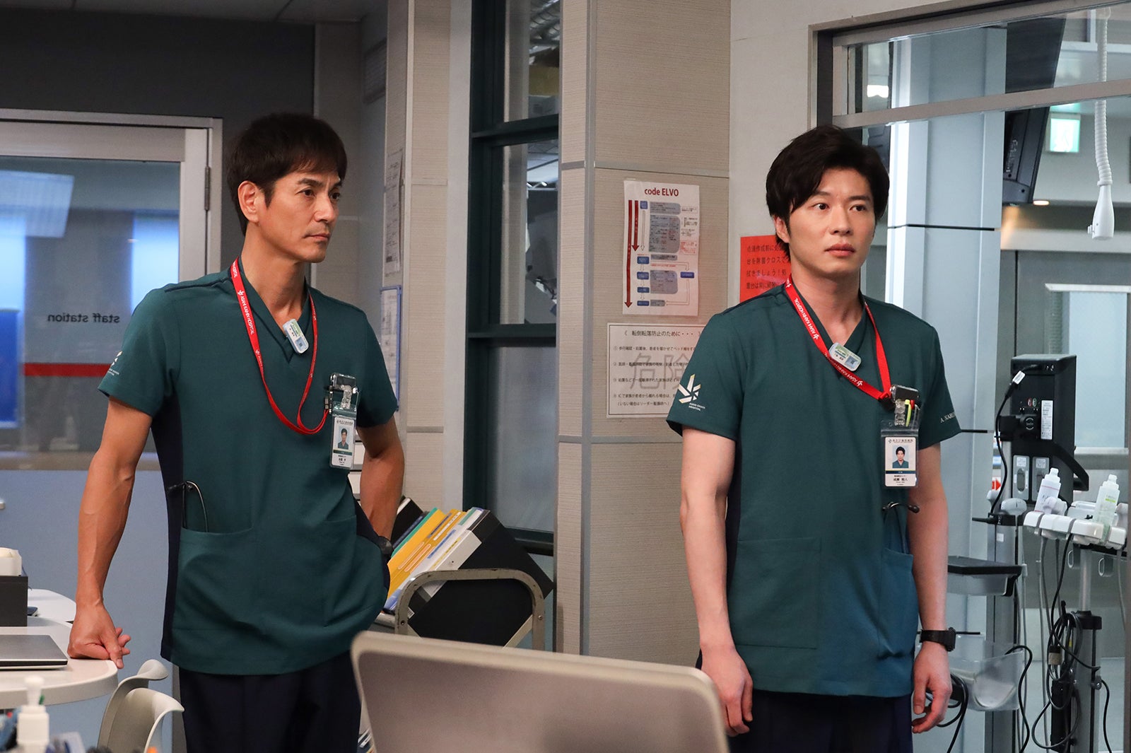 沢村一樹、田中圭「ナイト・ドクター」第6話より（C）フジテレビ