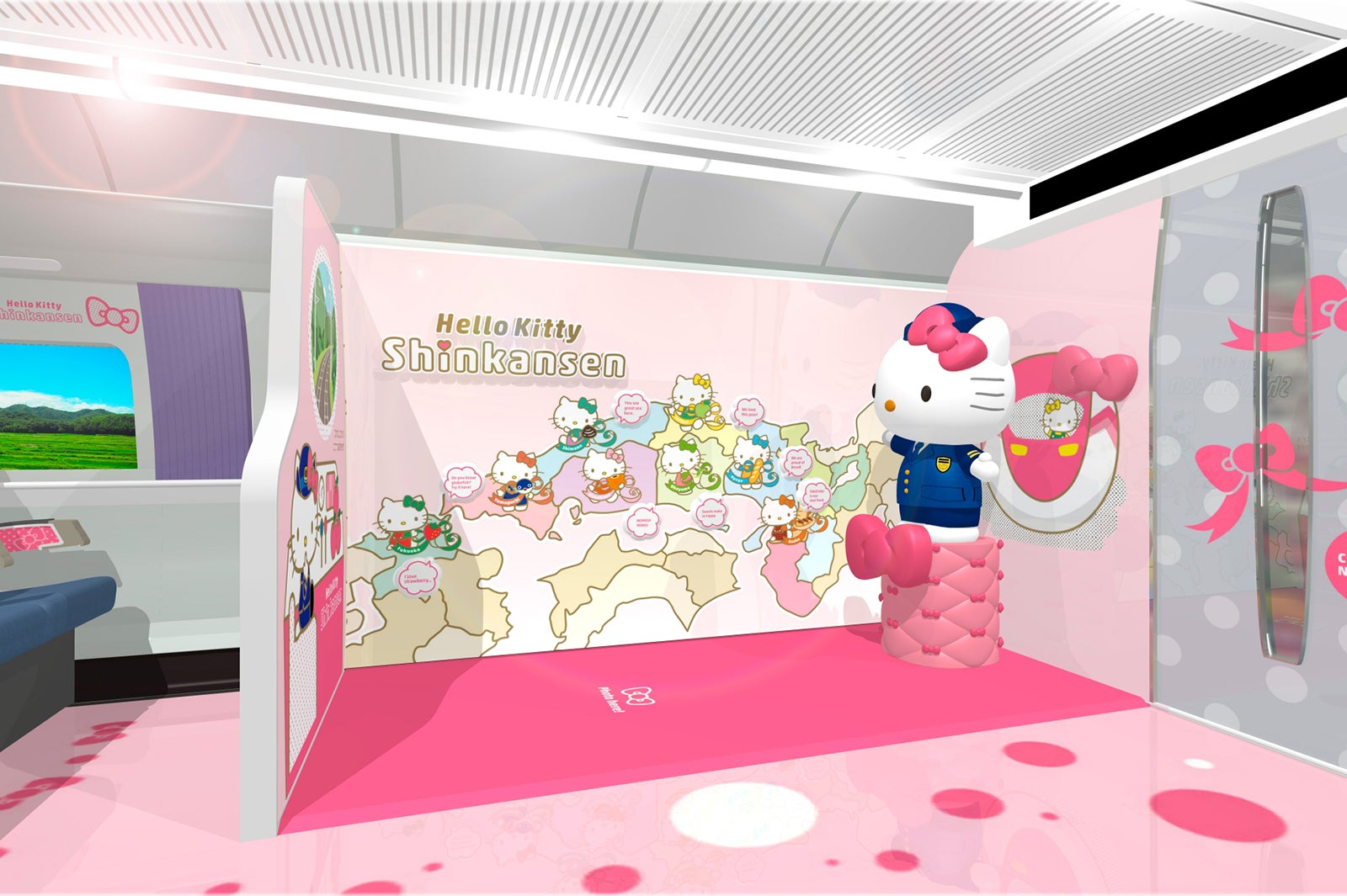 2号車「KAWAII！ROOM」（C）1976, 2018 SANRIO CO.,LTD.