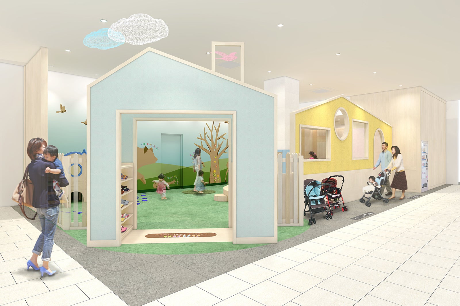 ママ with スペース　ファサードイメージ.／画像提供：三井不動産