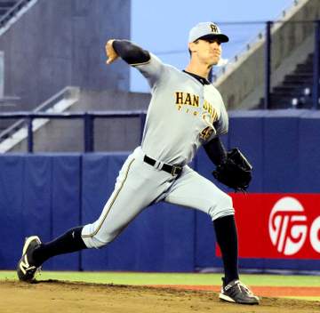 阪神・ラグズデール 5.4の1軍デビューへ不安 2軍戦で6四球3盗塁を献上→自らの失策で1失点