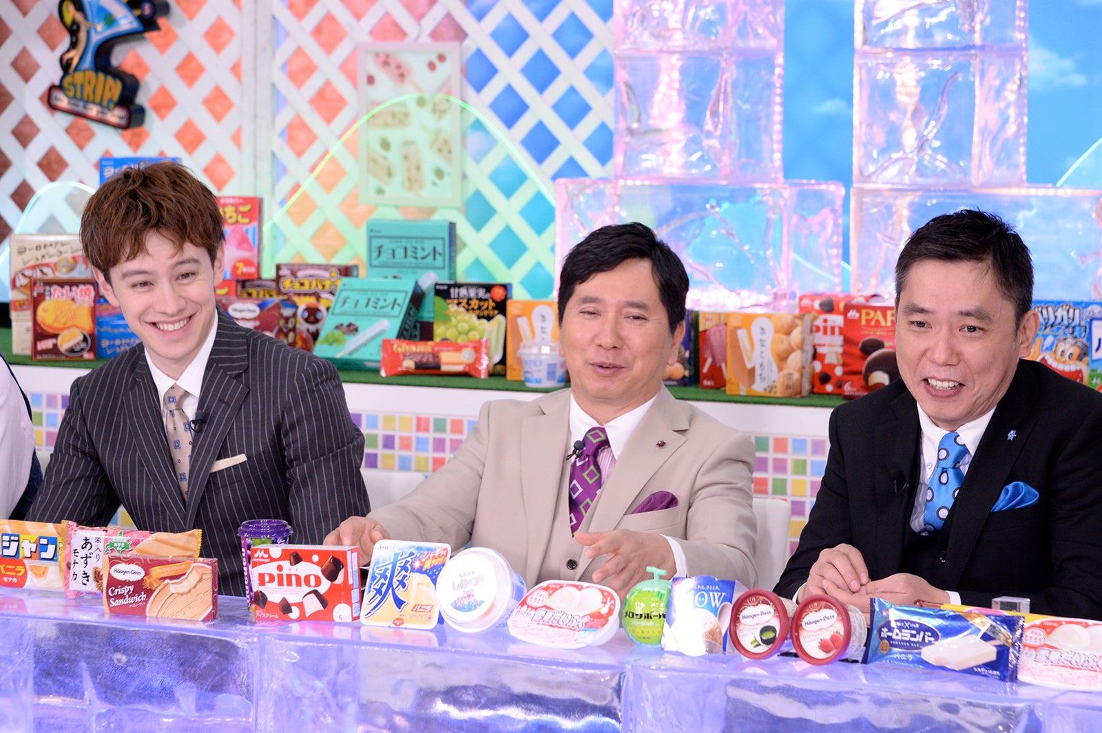 ウエンツ瑛士、田中裕二、太田光 （C）テレビ朝日