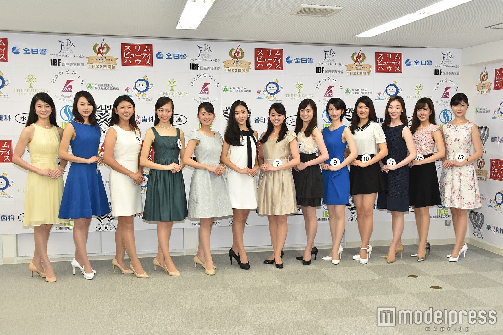 「ミス日本コンテスト2017」ファイナリスト13名（C）モデルプレス