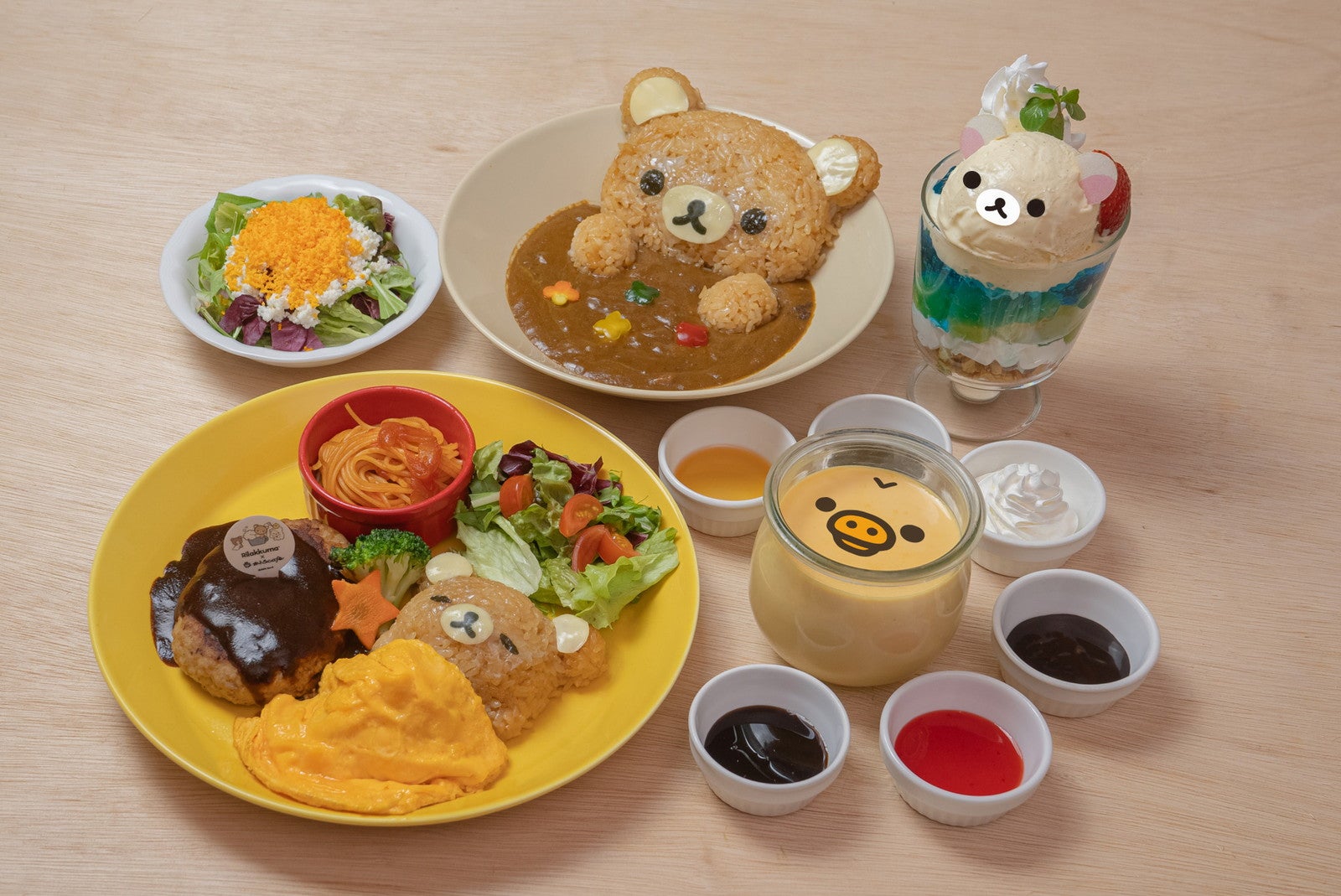 初期　リラックマ　cafe　おやつタイム　パペット　全5種　セット　カフェ 初期 リラックマ cafe おやつタイム パペット 全5種 セット