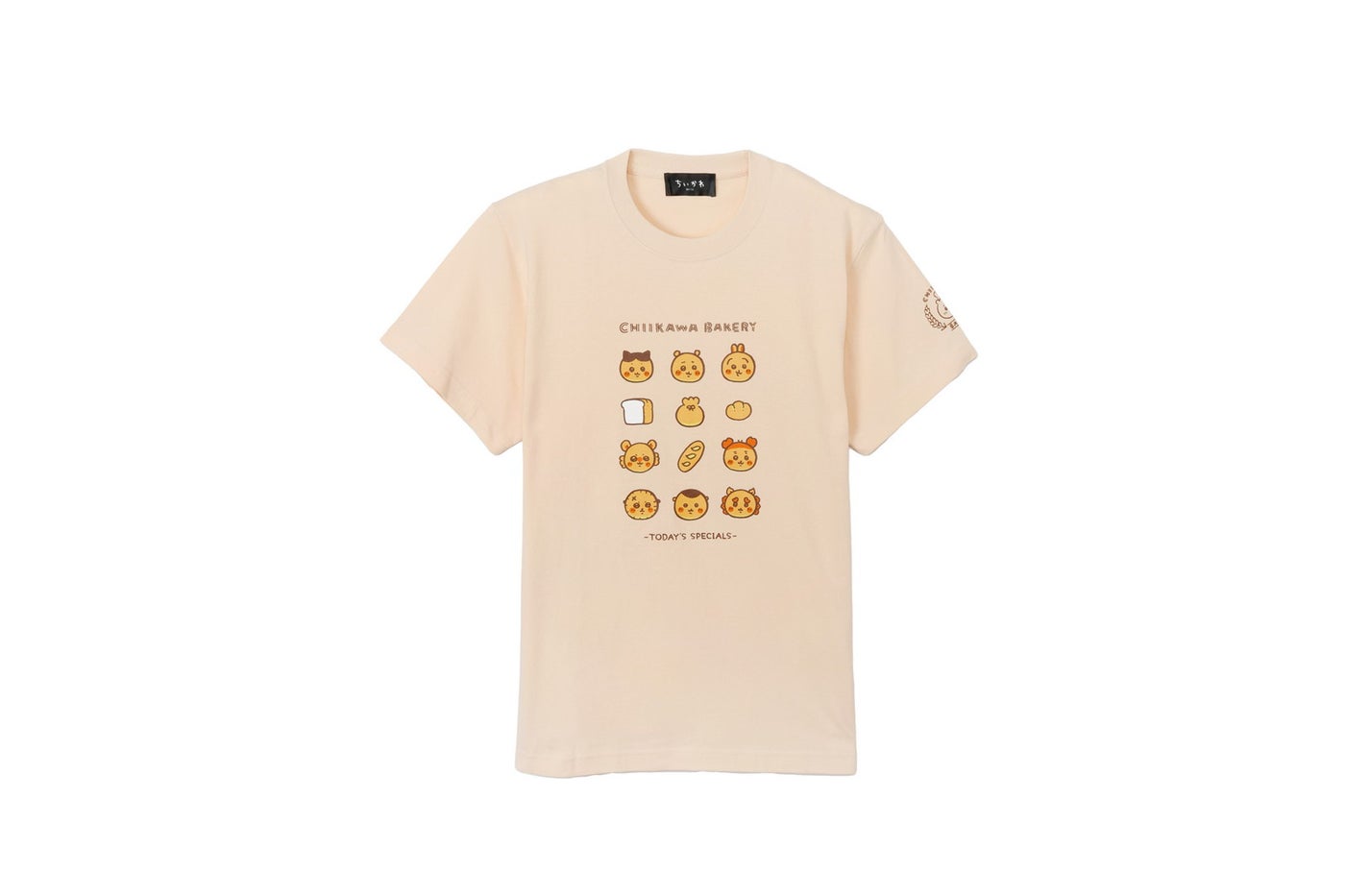 ちいかわベーカリー Tシャツ  CHIIKAWA BAKERY ナチュラル（M/L/XL） 税込3,080円（C）nagano / chiikawa committee