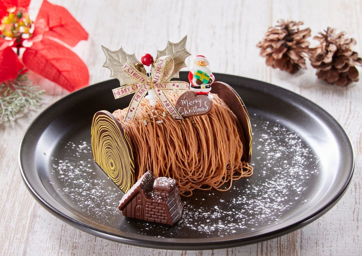 「ショコラ夫人の旧邸」のノエルモンブラン（2300円、ドリンク付き）