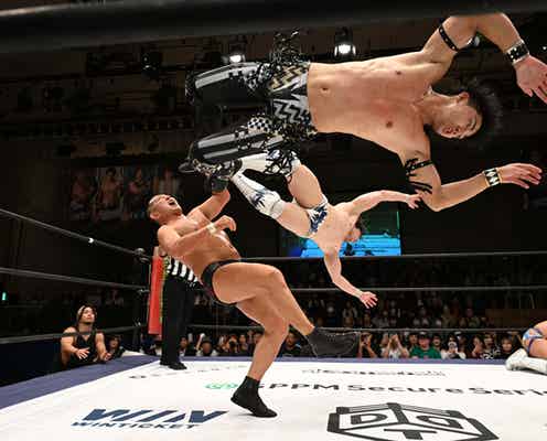 THE RAMPAGE 武知海青、プロレス王鈴木みのるとの対戦を乗り越えて初のKO-D6人タッグ王座死守!