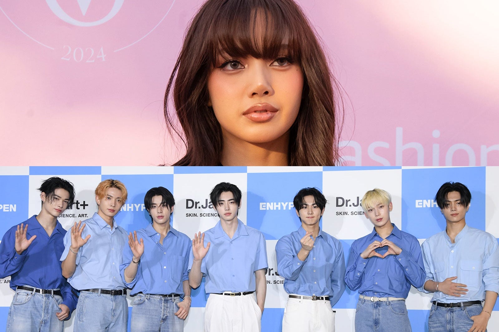 リサ ／Photo by Getty Images、ENHYPEN（C）モデルプレス