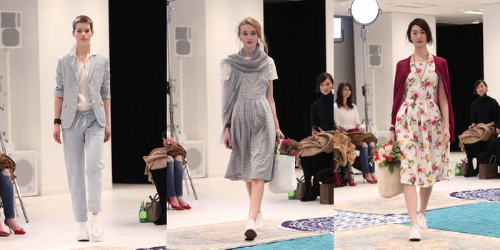「イネス・ド・ラ・フレサンジュ×ユニクロ 2017年第1弾 春コレクション」ファッションショー(提供写真)