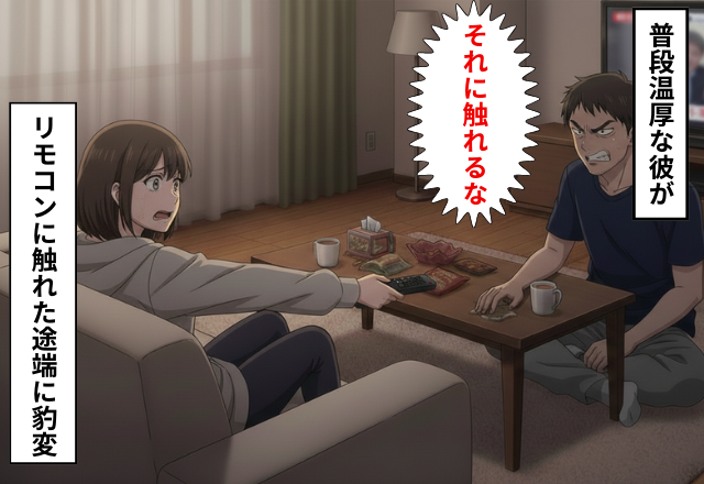 「それに触るな！」温厚な彼がリモコンに触れた彼女に激怒！？だが彼がキレたワケを知り…彼女「別れましょ」