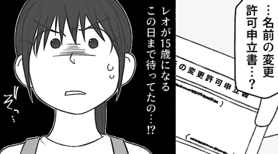 息子の15歳の誕生日に【名前の変更申立書】を持って現れた女性…？⇒事態の真相に、背筋が凍りつく！？