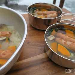 秋の味覚を楽しめる期間限定メニュー「飯能野菜の収穫祭スープ」／画像提供：フィンテック グローバル
