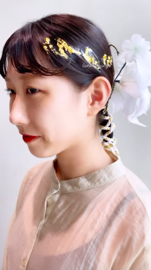 リボンを使ったヘアアレンジ