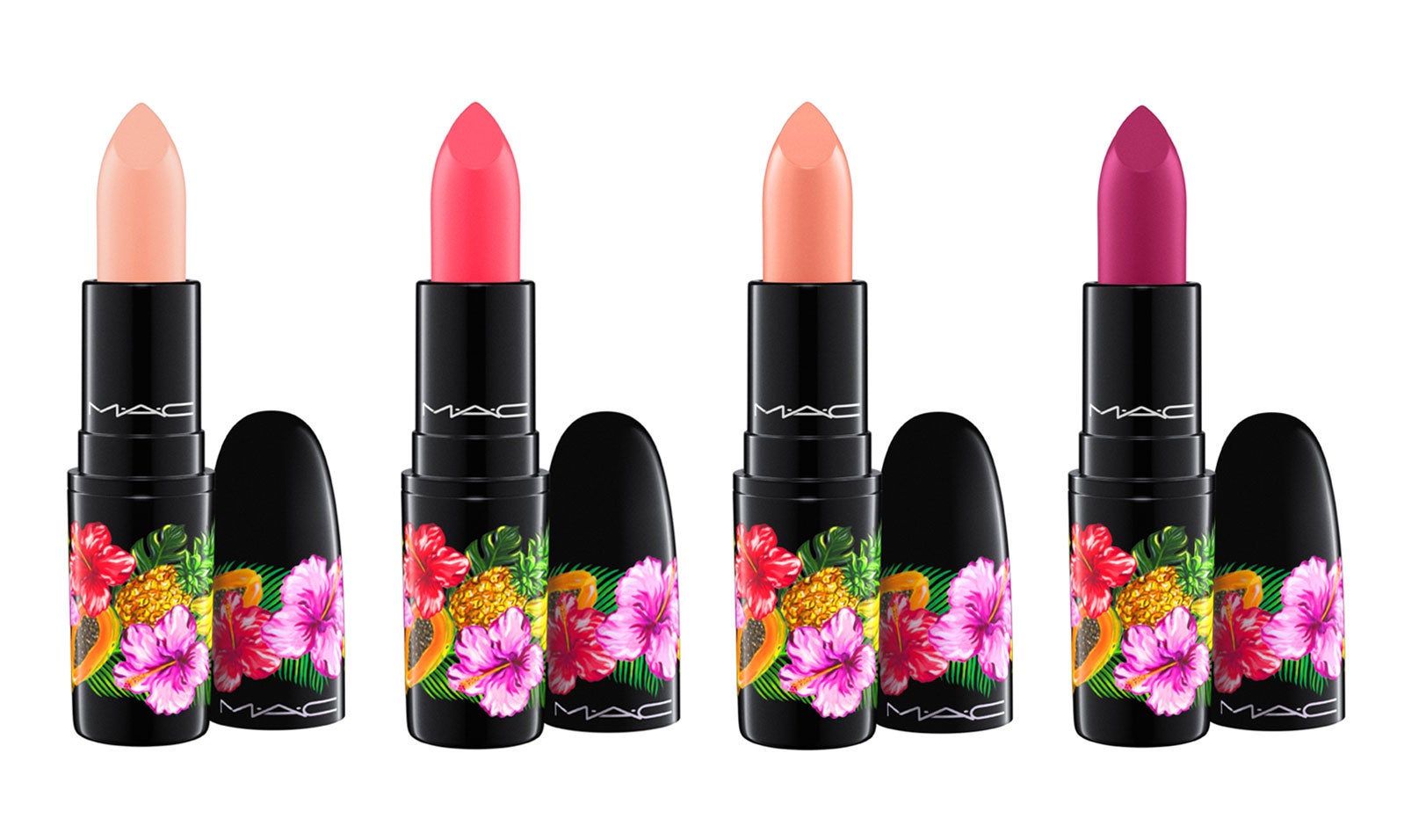 左から、カルム ヒート、ラブ アット ファースト バイト、シャイ ガール、スィ, スィ,メ！／画像提供：M･A･C