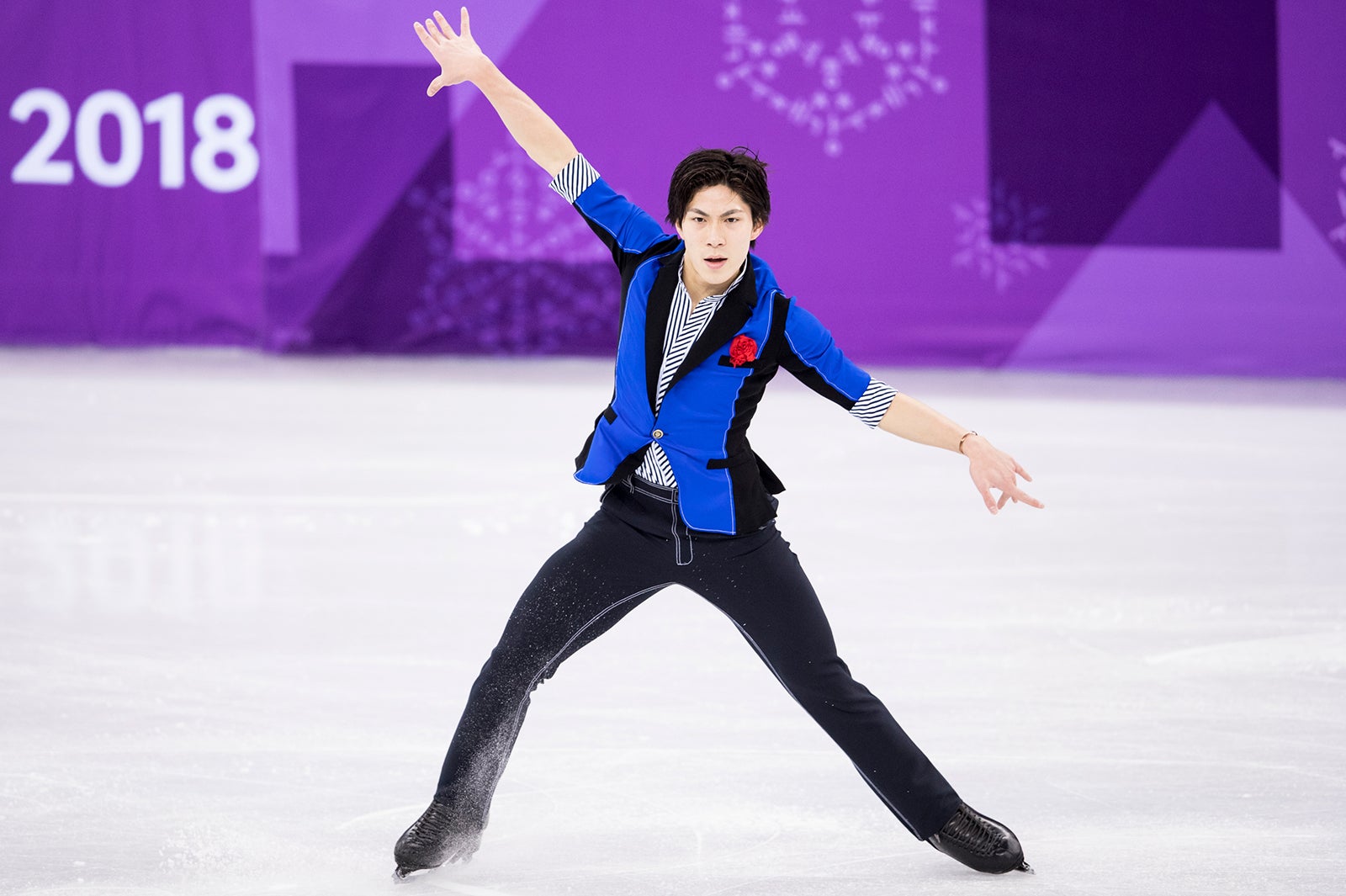 田中刑事／2018年「平昌オリンピック」団体戦時 （Photo by Getty Images）
