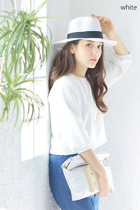 ツバ広麦わら帽子「coca」2,690円（税込）