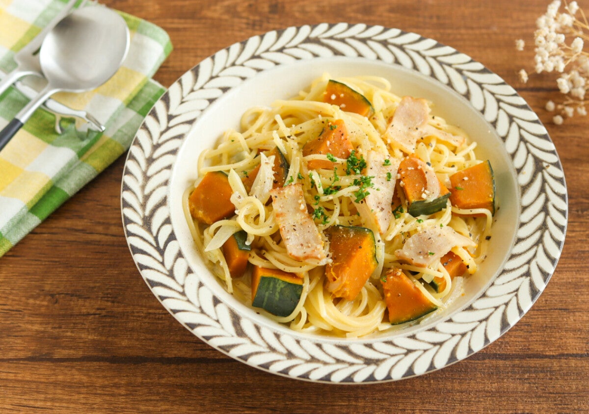 生クリームいりません！冷蔵庫にあるものでできるのにコク旨！簡単「かぼちゃのクリームパスタ」