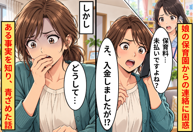 担任「保育料…未払いですよね？」母親「え、入金しましたが！？」突然の連絡。しかし⇒“ある事実”を知り、青ざめた話