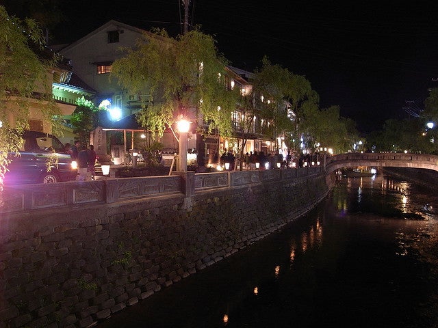 夜の大谿川周辺／photo by bizmac