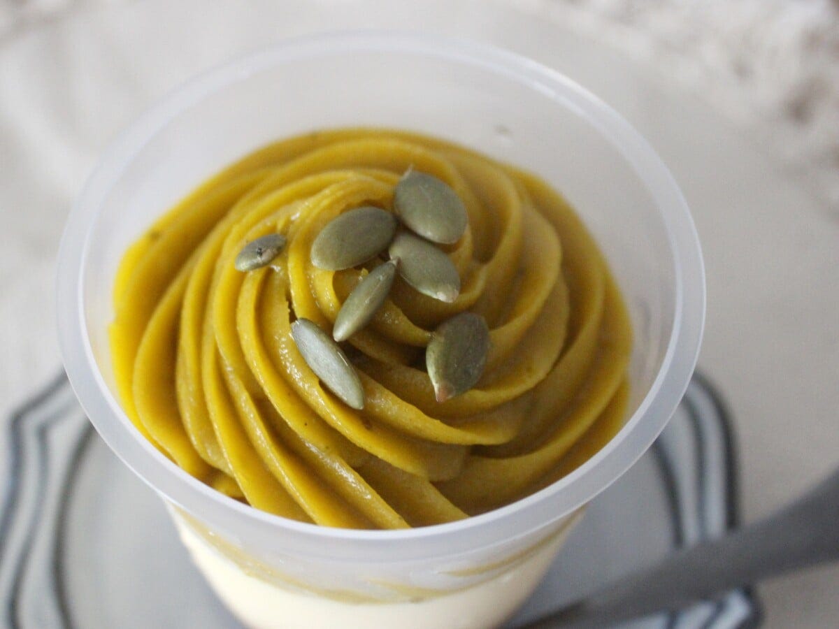 パンプキンクリームの絞りが美しい！