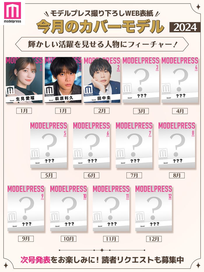 2024年モデルプレス「今月のカバーモデル」