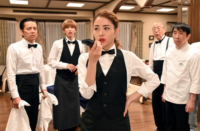 勝村政信、志尊淳、石原さとみ、岸部一徳、段田安則/「Heaven?~ご苦楽レストラン~」最終話より(C)TBS