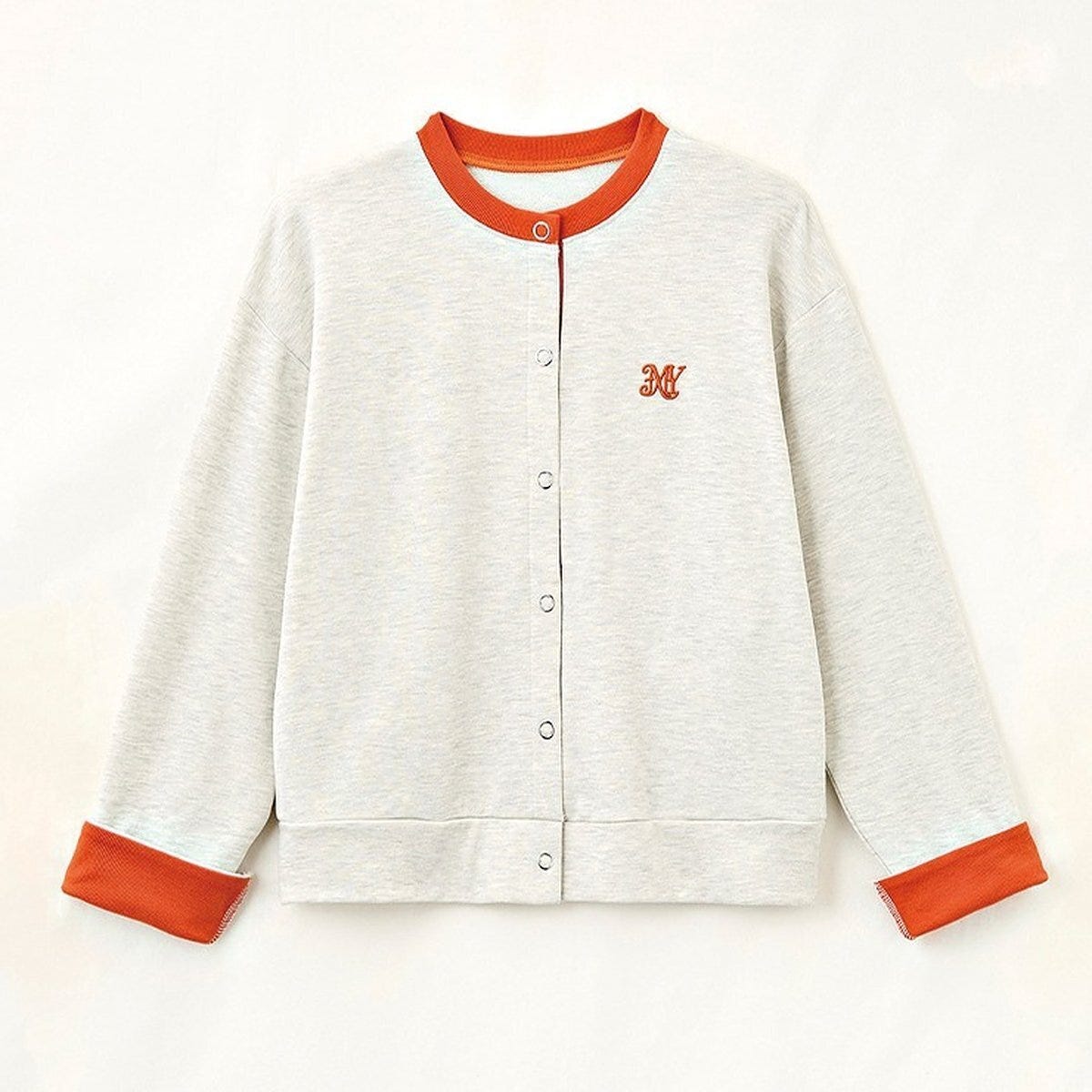 しまむらの配色スウェットカーディガン（田中里奈）