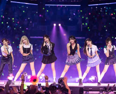 IVE、ファンと一緒に「I AM」披露 ウォニョンは流暢な英語MCで盛り上げる<「KCON LA」2023 DAY1>