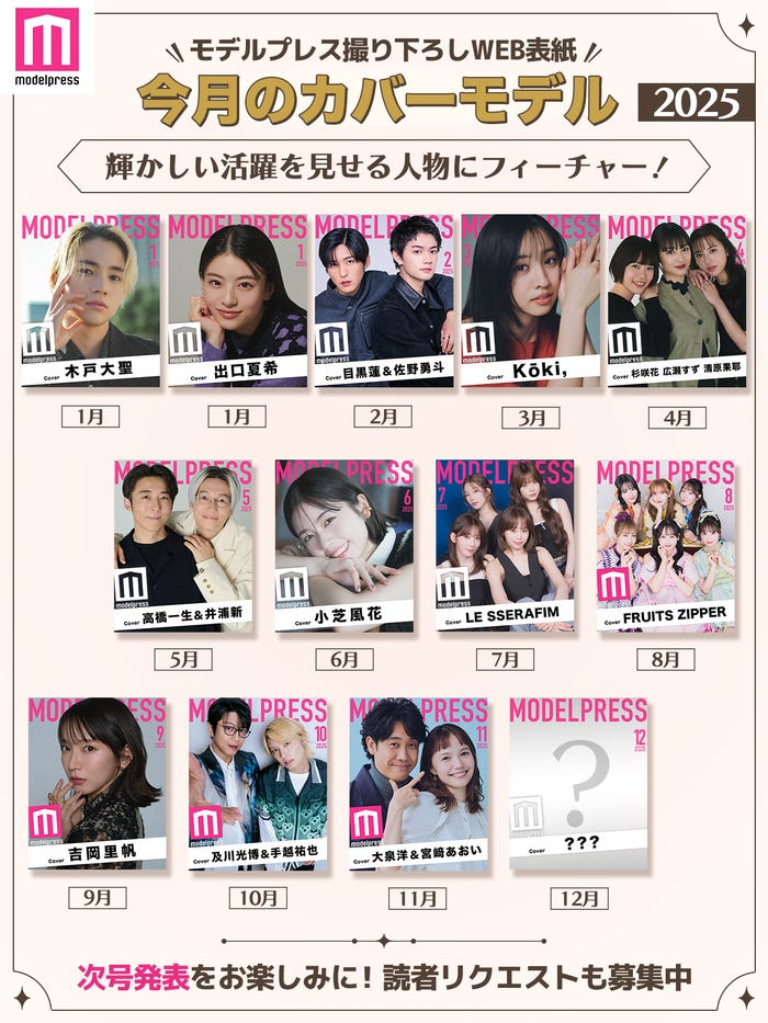 2025年モデルプレス「今月のカバーモデル」(C)モデルプレス