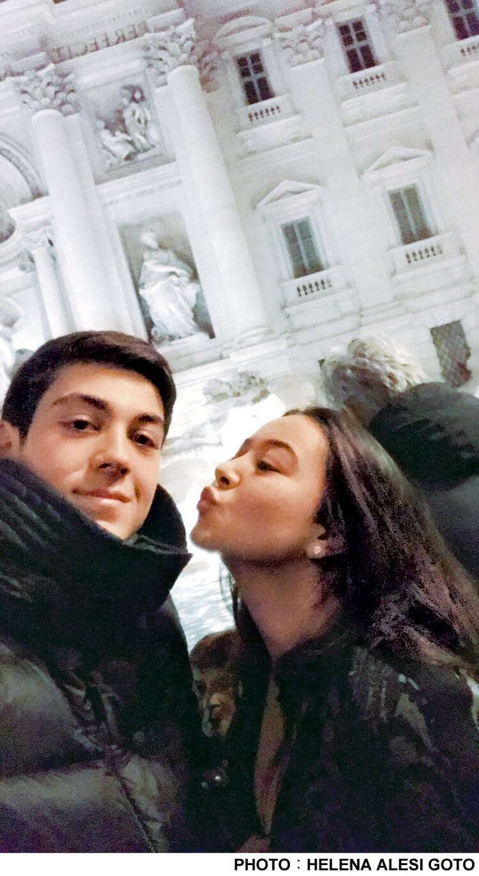 ジュリアーノさん、エレナ・アレジ・後藤/「25ans」2018年2月号より(Photos:HELENA ALESI GOTO)