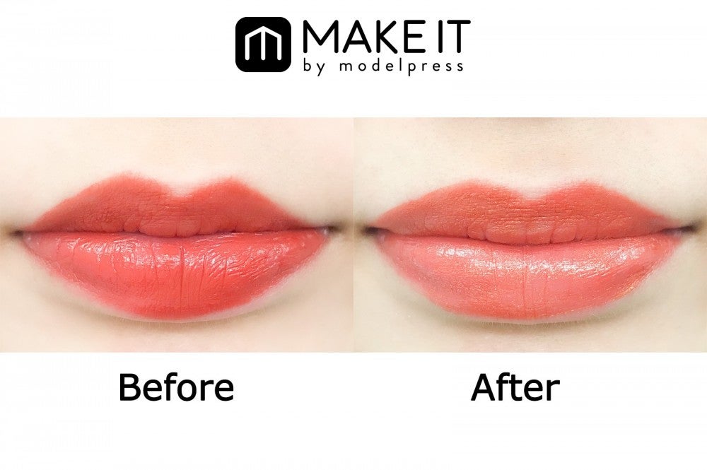 「口紅（詰替用）／473」に「口紅（詰替用）／002」を重ね塗り (C)メイクイット