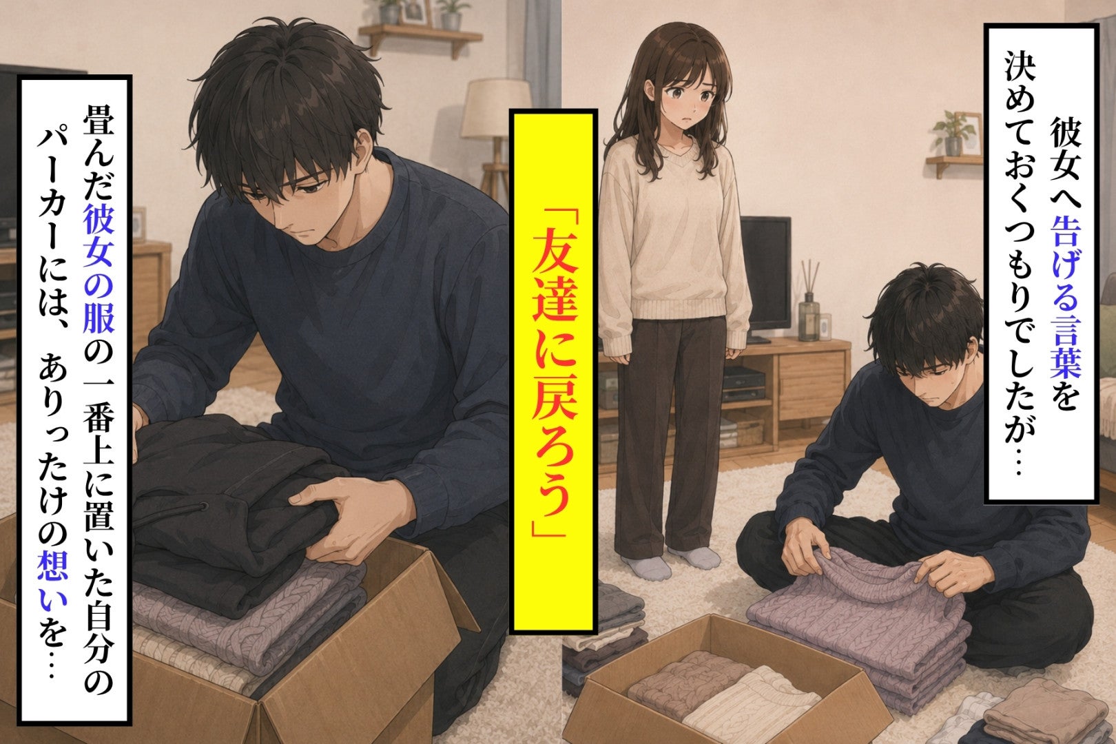 「友達に戻ろう」と言った俺が、彼女の服の箱にそっと1着だけ忍ばせたもの