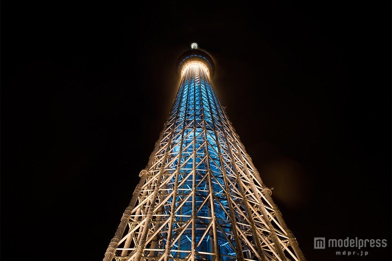 ライトアップされた東京スカイツリー