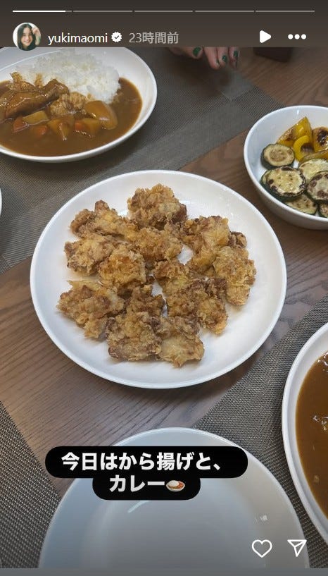 優木まおみInstagramストーリーズより